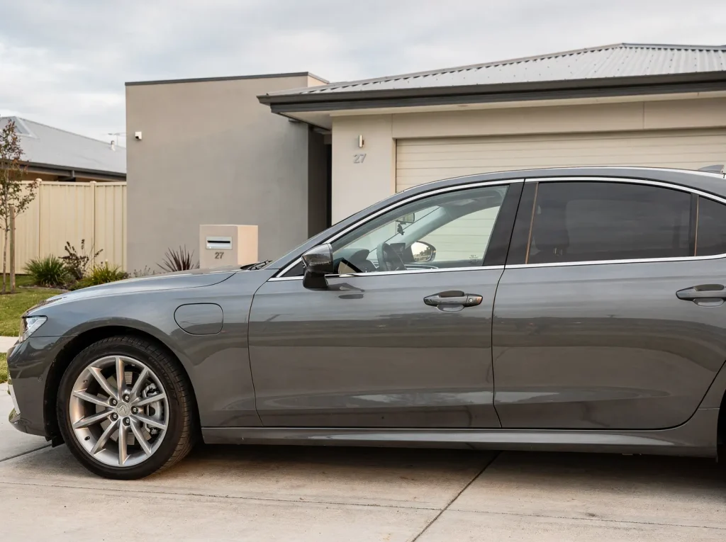 Freshly detailed premium car with mirror-finish paint and polished alloys in O'Connor.